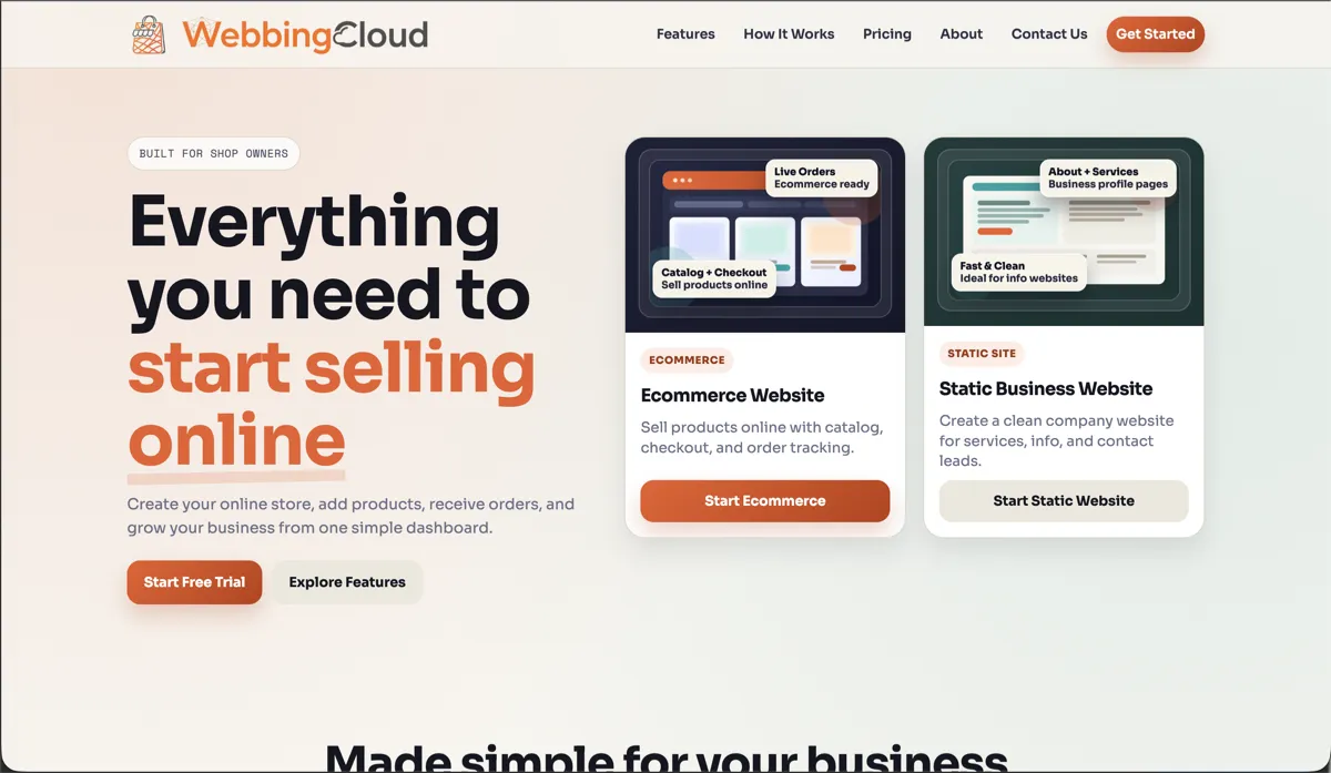 Webbing.cloud Screenshot